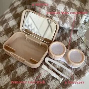 Tekalobr Mini Contact Lens Cases - Portable Eye Care Kit