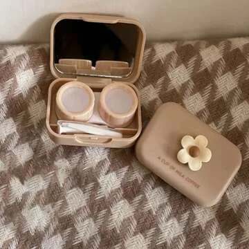Tekalobr Mini Contact Lens Cases - Portable Eye Care Kit