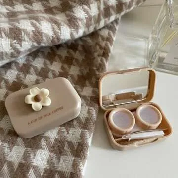 Tekalobr Mini Contact Lens Cases - Portable Eye Care Kit