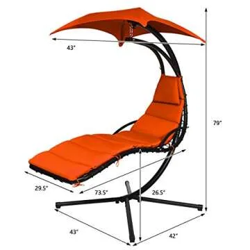 Ergonomic S AFSTAR Chaise Lounger with Canopy