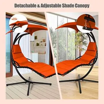 Ergonomic S AFSTAR Chaise Lounger with Canopy