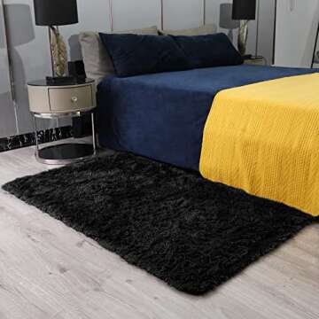 Soft Ophanie Black Rug 3×5 for Cozy Home Decor