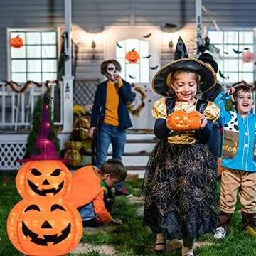 N&T NIIETING 3FT Light Up Halloween Pumpkin Decoration