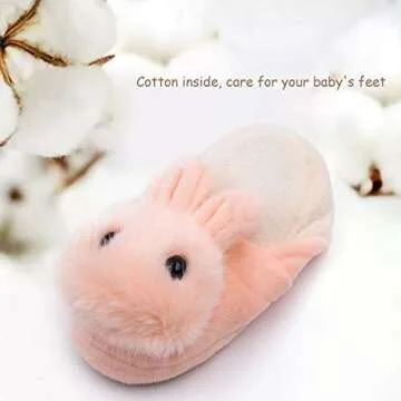 Effeltch Toddler Girls Fuzzy Slippers Unicorn Tie Dye Fluffy Sandals Cartoon Cute Warm Cozy Plush Slip on Kids House Slippers (Pink Rabbit, 5)