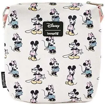Loungefly Disney Passport Crossbody Bag Mickey Minnie Mouse Pink Pastel Print