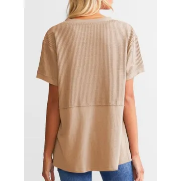 SHEWIN Waffle Knit Tunic Top for Women - Chic Comfort and Style