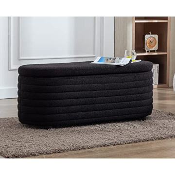 Kmax Faux Fur Storage Bench for Stylish Storage Solutions