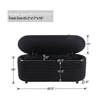 Kmax Faux Fur Storage Bench for Stylish Storage Solutions