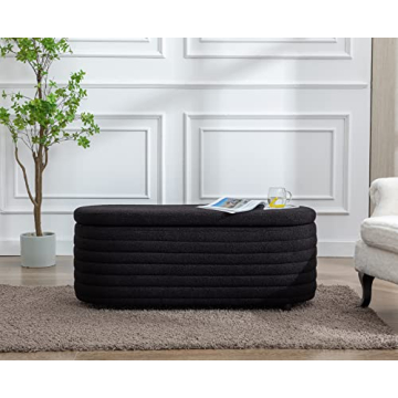Kmax Faux Fur Storage Bench for Stylish Storage Solutions
