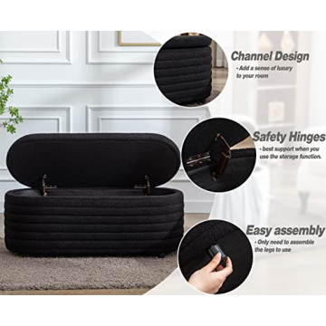 Kmax Faux Fur Storage Bench for Stylish Storage Solutions