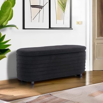 Kmax Faux Fur Storage Bench for Stylish Storage Solutions