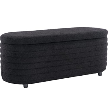 Kmax Faux Fur Storage Bench for Stylish Storage Solutions
