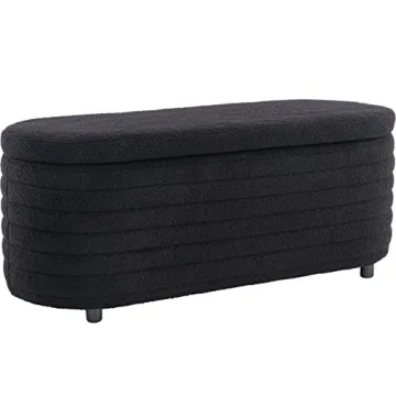 Kmax Faux Fur Storage Bench for Stylish Storage Solutions