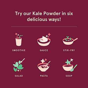 Sun Bay Organics Superfood Kale Powder with Fiber, Vitamins and Minerals - USDA Organic Antioxidant-Rich - 8 oz.