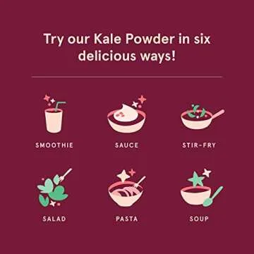 Sun Bay Organics Superfood Kale Powder with Fiber, Vitamins and Minerals - USDA Organic Antioxidant-Rich - 8 oz.