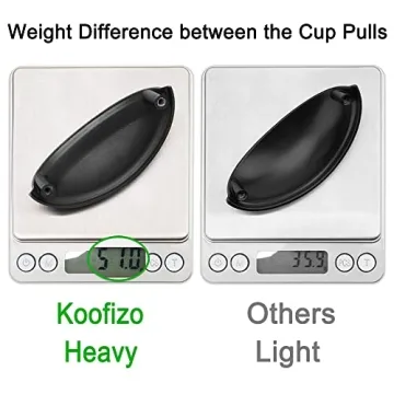 KOOFIZO Oil Rubbed Bronze Cup Drawer Pulls for Cabinets