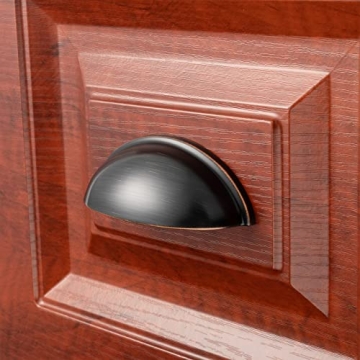 KOOFIZO Oil Rubbed Bronze Cup Drawer Pulls for Cabinets
