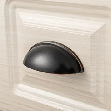 KOOFIZO Oil Rubbed Bronze Cup Drawer Pulls for Cabinets