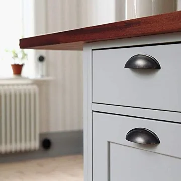 KOOFIZO Oil Rubbed Bronze Cup Drawer Pulls for Cabinets