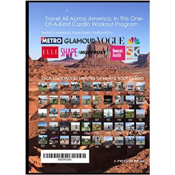 Freedom Fit Inc Walk Across America Workout Program with Journal and Map Tracker | 50 Workouts 50 States | Jenny Ford | Exercise DVD