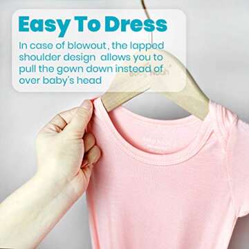 Newborn Baby Knotted Gown, Super Soft Silky Infant Long Sleeve Sleeper for Baby Girl and Boy Sleeping Bag with Hat (Sweet Pink, 0-3 Months)