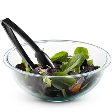 Plastic Tongs for Serving (Pack of 12) 9 Inch - Heavy-Duty Hard Plastic Reusable or Disposable Serving Tongs for Catering, Dinner Parties, Banquets, Buffets, Events, Weddings and Everyday Use, Black