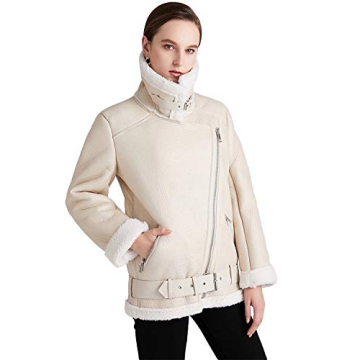 YILANUOYI Stylish Winter Faux Leather Jacket for Women