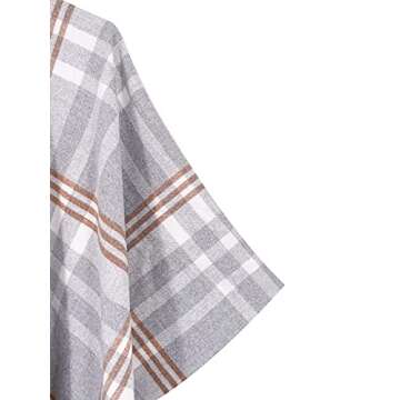 Moss Rose Women's Travel Plaid Shawl Wrap Open Front Poncho Cape for Fall Winter Holiday Gift