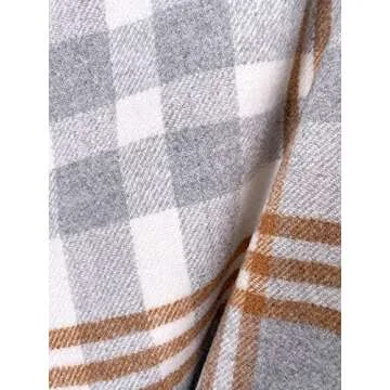 Moss Rose Women's Plaid Poncho Shawl for Stylish Comfort