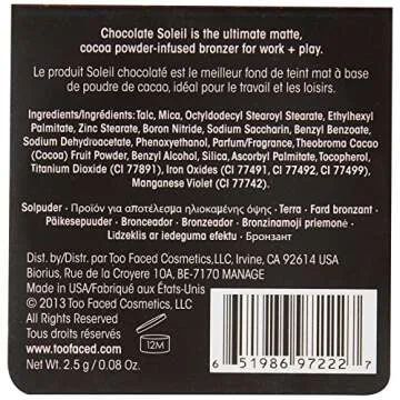 Too Faced Chocolate Soleil Matte Bronzer - Perfect for Medium/Dark Skin