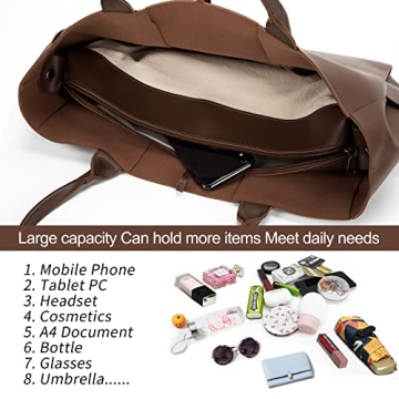 Women's Leather Weave Tote Bag Large Capacity Travel Purse