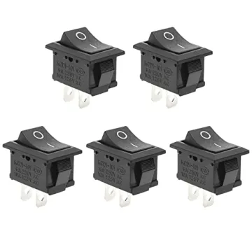 QTEATAK 5Pcs On/Off Boat Rocker Switch for DIY and Electrical Projects