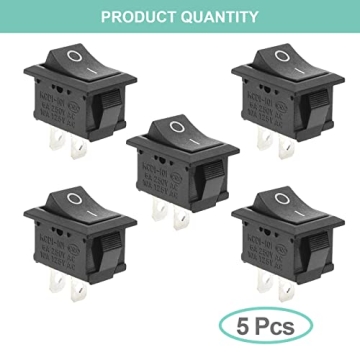 QTEATAK 5Pcs On/Off Rocker Switch for DIY and Repairs
