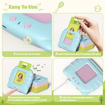 Uladis Bilingual Flash Cards for Toddlers 2-5 Year Olds