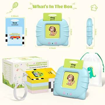 Uladis Bilingual Flash Cards for Toddlers 2-5 Year Olds