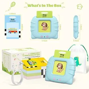 Uladis Bilingual Flash Cards for Toddlers 2-5 Year Olds