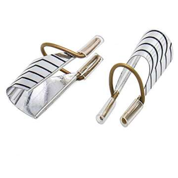 10Pcs Reusable Nail Art Acrylic Nail/UV GEL Nail Extention Tips Forms Guide Protector French Nail Mo...