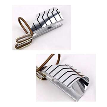 10Pcs Reusable Nail Art Acrylic Nail/UV GEL Nail Extention Tips Forms Guide Protector French Nail Mold Tips with Storage Box for Manicure Nail Art DIY Tool, Silver