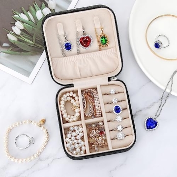 Portable PU Leather Jewelry Box Set for Travel