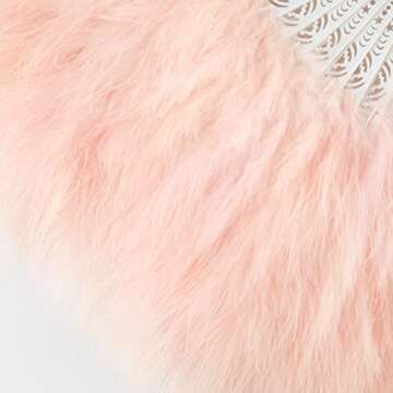 BABEYOND Marabou Feather Fan 20s Vintage Folding Fan Flapper Hand Fan for Costume Dancing Show Tea P...