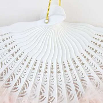 Elegant Marabou Feather Fan for Your Special Events