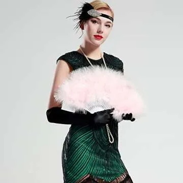 Elegant Marabou Feather Fan for Your Special Events