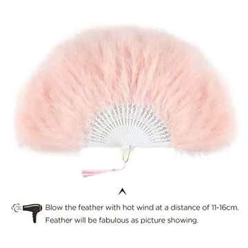Elegant Marabou Feather Fan for Your Special Events