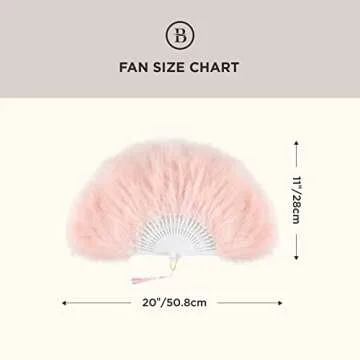 Elegant Marabou Feather Fan for Your Special Events