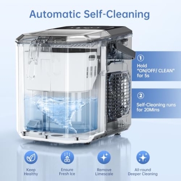 Compact WIE Ice Maker Produces 26lbs of Ice Daily