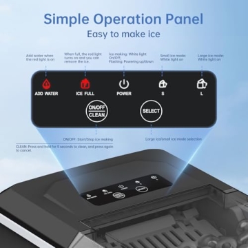 Compact WIE Ice Maker Produces 26lbs of Ice Daily