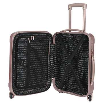 kensie Women's Alma Luggage, Rose Gold, 3 Piece Set (28"/24"/20")