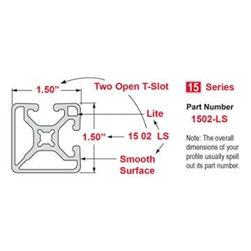 8020 Aluminum Extrusion Bi-Slot Double Channel Rail Profile