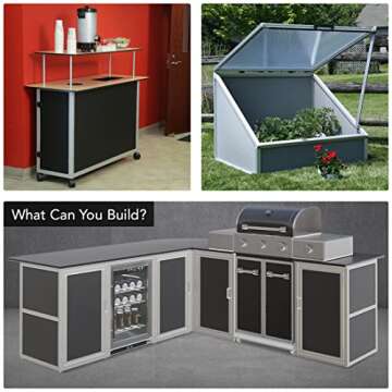 8020 Aluminum Extrusion Bi-Slot Double Channel Rail Profile