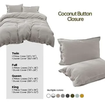 Simple & Opulence Linen Duvet Cover Set for All Ages